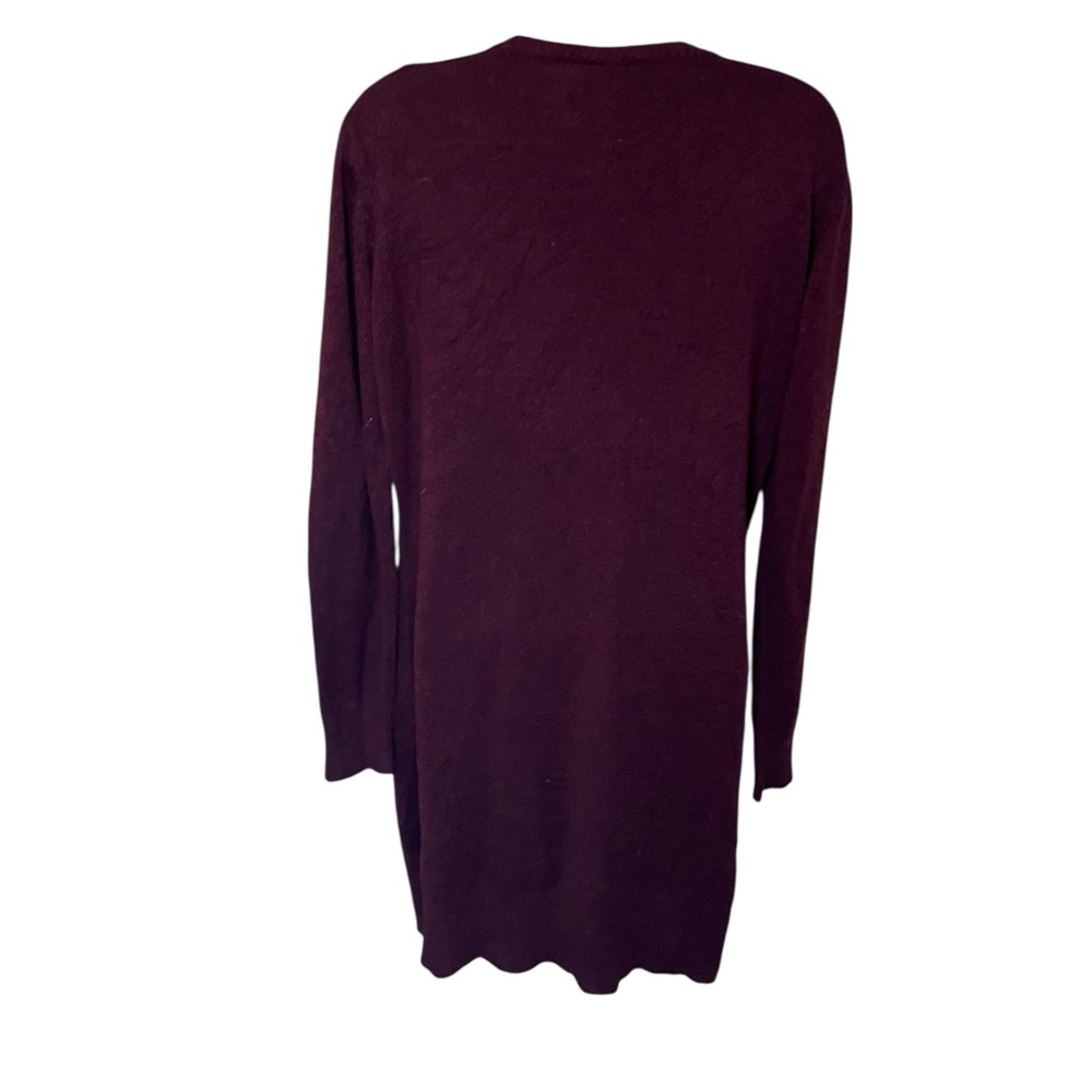 by & by Sweater Dress Long Sleeve Scoop Neck Burgundy XL Juniors - Picture 2 of 6